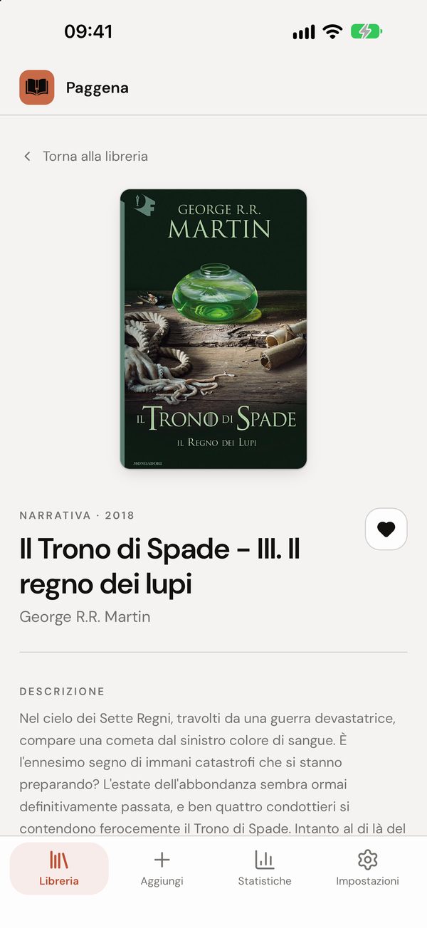 La scheda di un libro